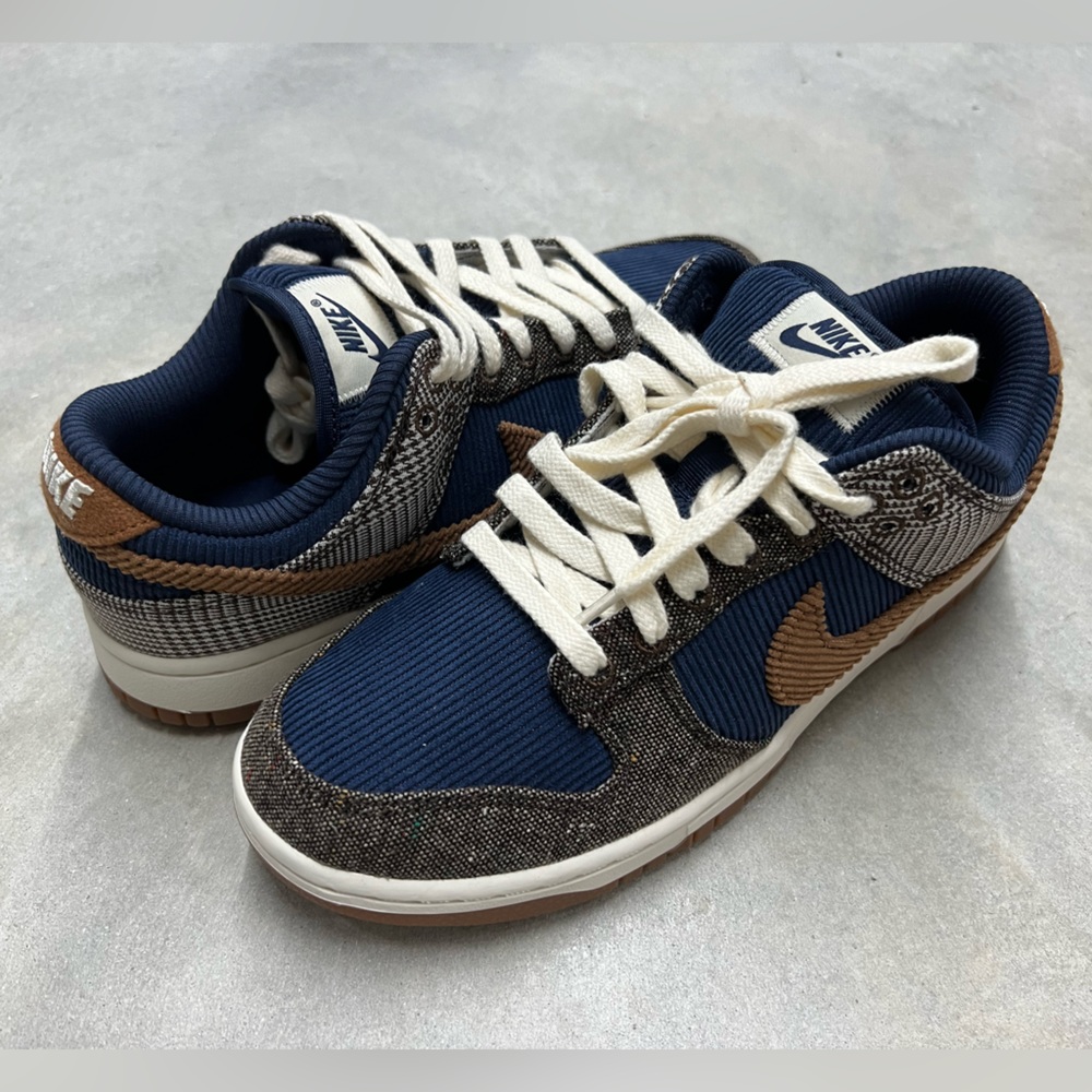 New with box - Men’s Nike Dunk Low Tweed Midnight Ale Brown FQ8746 410